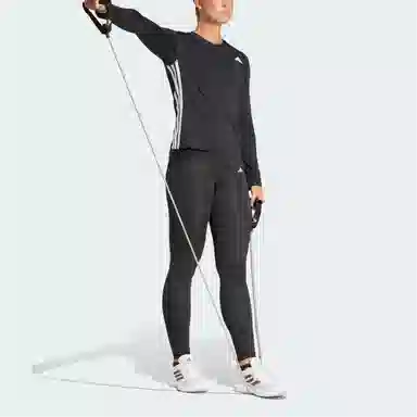 adidas ESSENTIALS3-Stripes Workout Top logo T