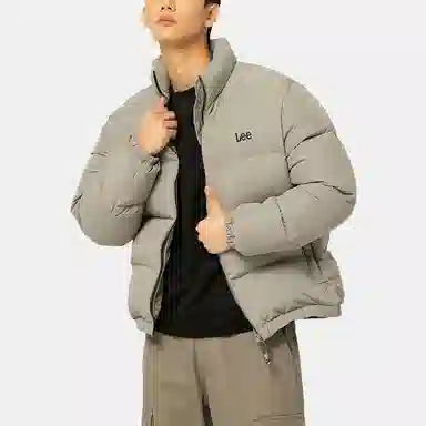 Lee Logo Hooded Down Jacket