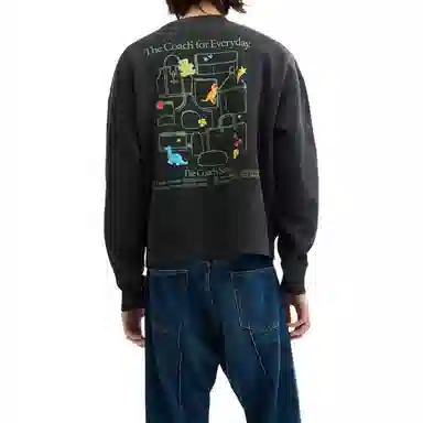 COACH FW25 Letter Pattern Crewneck Sweatshirt