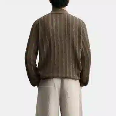 ZARA Comfort Knit Polo Long Sleeve