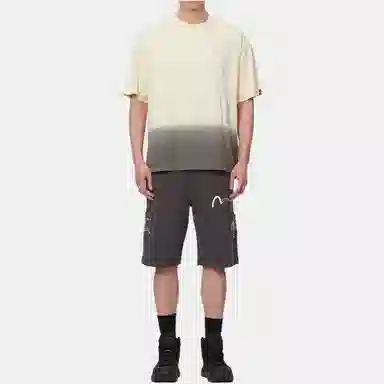 EVISU SS22 Seagull Print Multi-Pocket Shorts