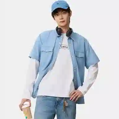 Levis Logo Crewneck Long Sleeve Tee