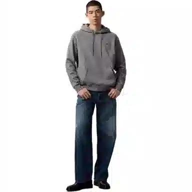 Calvin Klein FW23 Embroidered Letter Hoodie Black