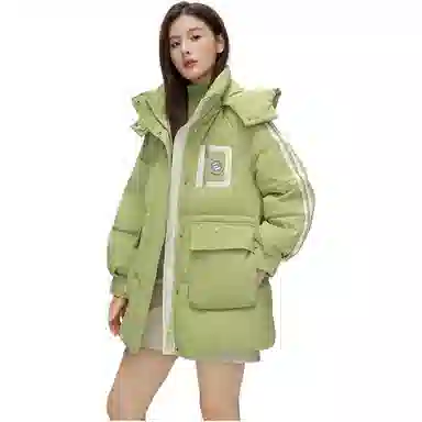 鸭鸭 韩版时尚加厚连帽羽绒服 女款