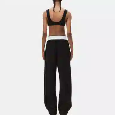 alexander wang Wide Leg Sweatpants With Pre-Styled Detachable Logo Brief