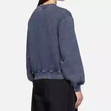 Alexander Wang Logo Crewneck Sweatshirt Navy