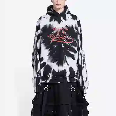 Balenciaga SS22 Tie-Dye Hoodie Black