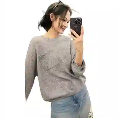 美洋 羊绒羊毛混纺圆领毛衣 女款