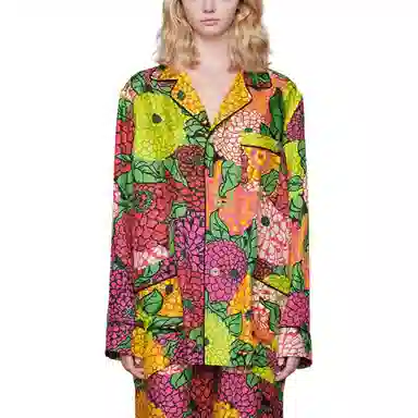 GUCCI Ken Scott Print Silk Shirt
