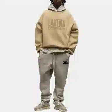 Fear of God Essentials x NBA Pullover Hoodie Light Tuscan