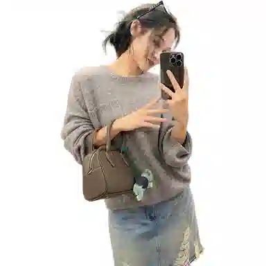 美洋 羊绒羊毛混纺圆领毛衣 女款