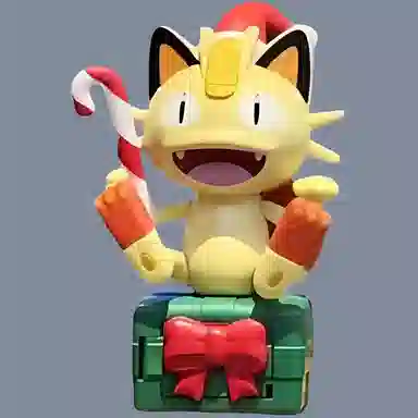 Pokemon x KFC Meowth Christmas Toy