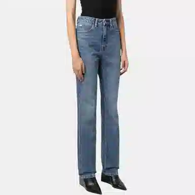 Alexander Wang Loose Straight High Waist Jeans Blue