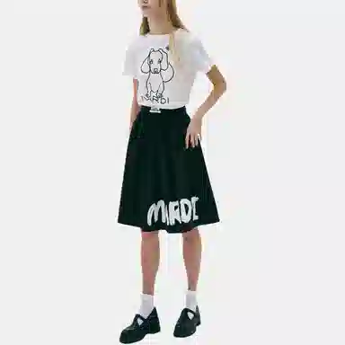 MARDI MERCREDI SS25 SLIM TSHIRT DDANJI CH.02_IVORY BLACK T