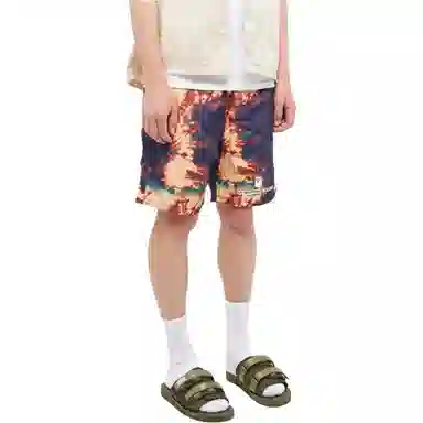 A BATHING APE Bape Tie Dye Beach Shorts
