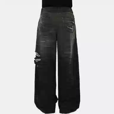 ADER ERROR FW23 Distressed Straight Jeans Black
