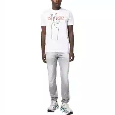 DSQUARED2 Slim Mid-Rise Distressed Jeans Grey