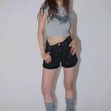 MARDI MERCREDI CROPPED TSHIRT DDANJI_GREY WHITE SS25T