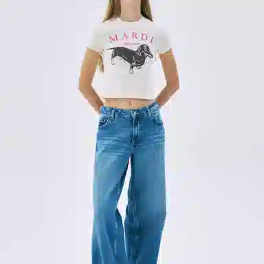 MARDI MERCREDI CROPPED TSHIRT DDANJI_CREAM PINK SS25T