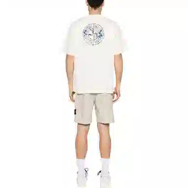 Stone Island Logo Print T-Shirt White