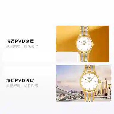 LONGINES 25mm PVD PVD L4.259.2.12.7