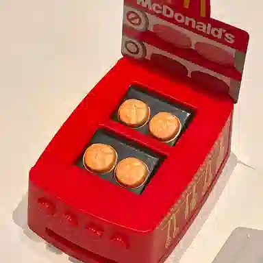 麦当劳 过家家系列 开心乐园儿童套餐 肉饼烧烤机 玩具 红色