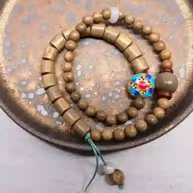 卓禹 前景泰来 绿檀多圈文玩珠串 新中式国潮手饰 绿檀 手串 男女同款情侣款