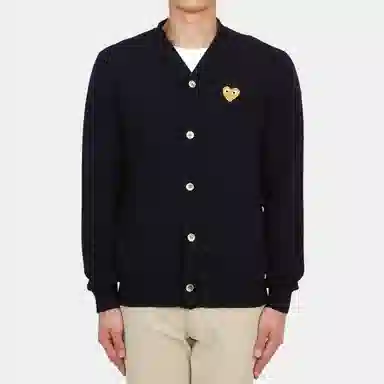 CDG Play Cardigan Blue