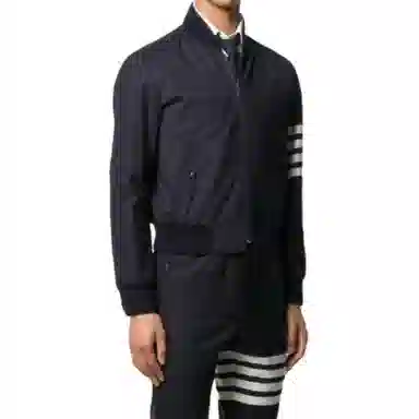 THOM BROWNE Stripe Detail Bomber Jacket
