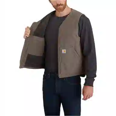 Carhartt 104394 WASHED DUCK SHERPA-LINED VEST RELAXED FIT