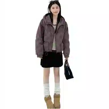 鸭鸭 纯色时尚保暖百搭休闲羽绒服 女款