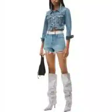 Alexander Wang Bite Series Blue Denim Shorts
