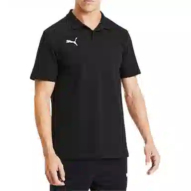 PUMA Logo Polo Shirt Black