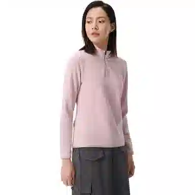 探路者 舒适透气保暖绒感外套 女款 磁瓦粉
