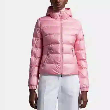 Moncler SS23 Solid Hooded Down Jacket Rose Pink