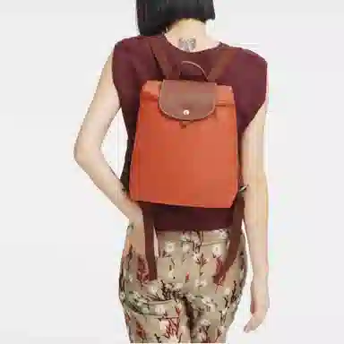 Longchamp Le Pliage Medium Backpack Orange