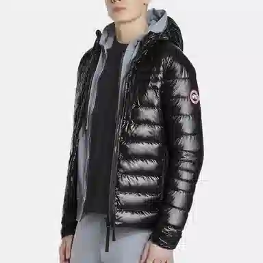 Canada Goose Logo Patch Hoodie Down Jacket