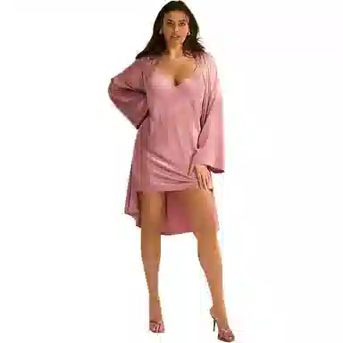 Victoria's Secret Satin Midi RobeCHALK ROSE