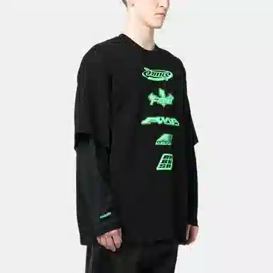 AMBUSH SS23 Layered Crewneck Sweatshirt Black