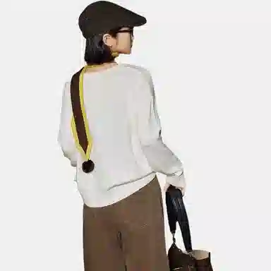 美洋 长袖宽松套头毛衣 女款