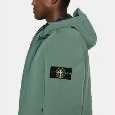 Stone Island Hooded Zip Jacket Green