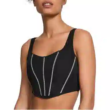 Victoria's Secret PINK VERY SEXY Sheer Shine Corset TopBlack