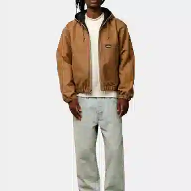 Stussy FW25 WAXED COTTON WORK JACKET logo