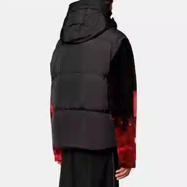 DIESEL Logo Vest with Detachable Hood Black