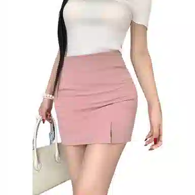 黛尔佳人 简约百搭通勤休闲短裙 女款