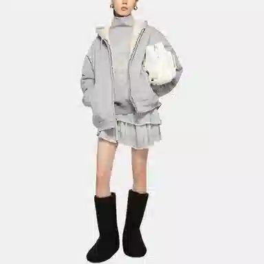 Acne Studios FW25 Fleece Hoodie Gray