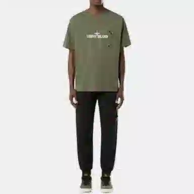 Stone Island Logo Sweatpants Black