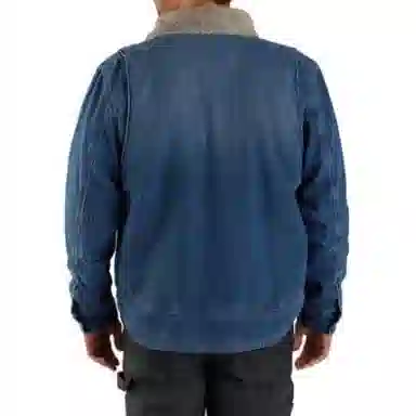Carhartt 105478 Denim Sherpa-Lined Jacket Relaxed Fit Beech