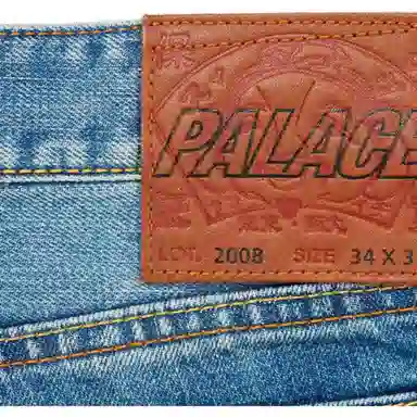 Palace x Evisu Classic Dalcock Denim Jeans Indigo Mid Wash