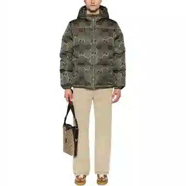 Gucci FW22 Logo Zip Hoodie Jacket Green